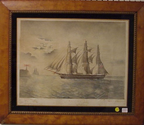 Appraisal: Robert W Foster American artist and ship's captain watercolor on