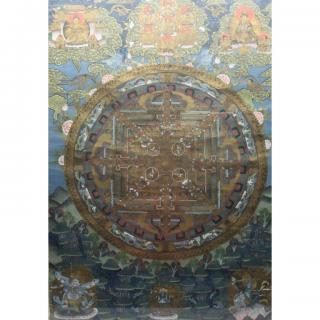 Appraisal: th Century Tibetan Thangka th Century Tibetan Thangka Sight Size