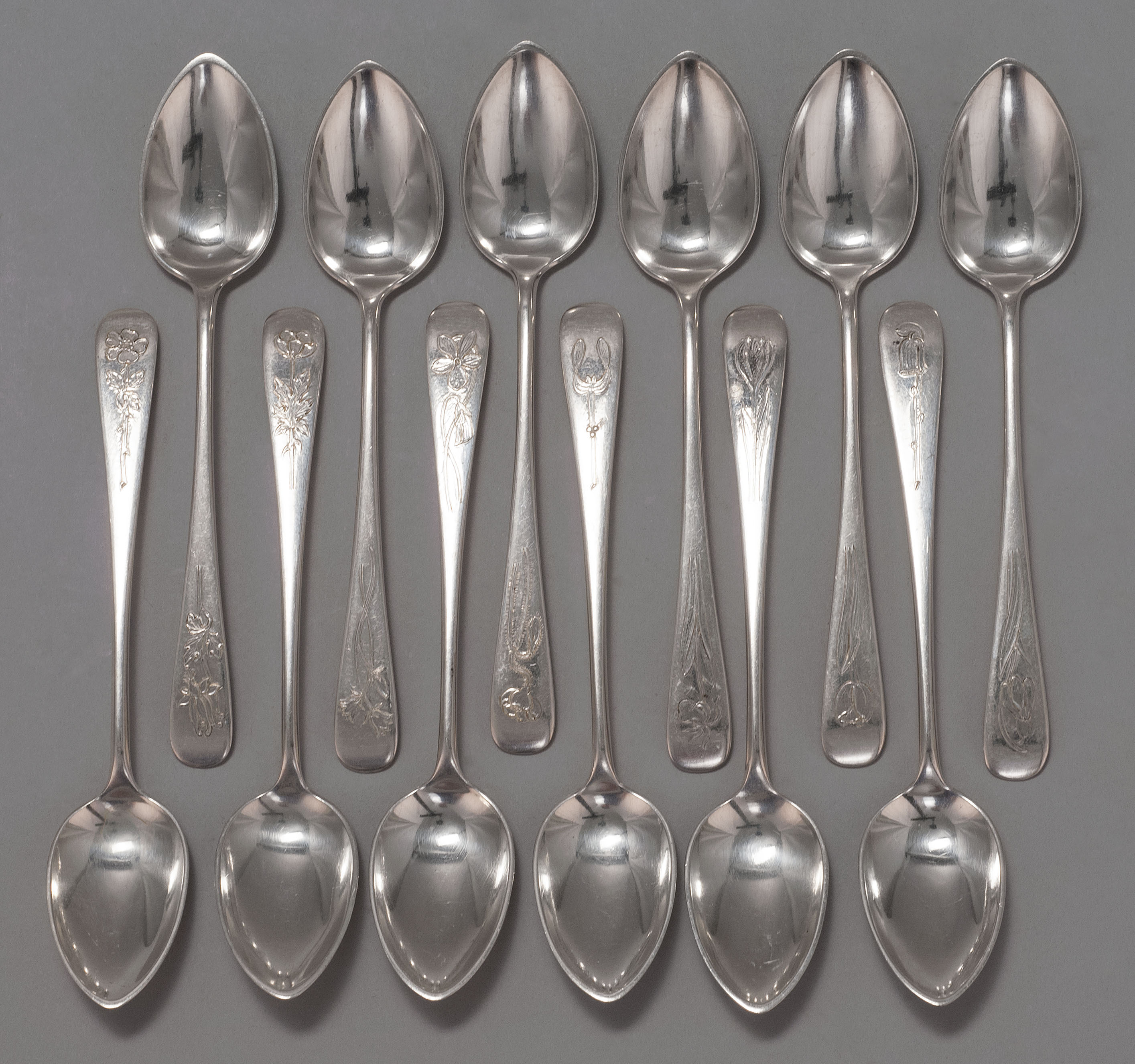 Appraisal: TWELVE STONE ASSOCIATES ARTS CRAFTS STERLING SILVER COFFEE SPOONS Gardner