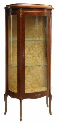 Appraisal: French Louis XV style mahogany display cabinet th c glazed