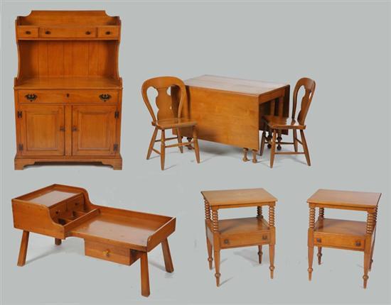 Appraisal: NINE PIECES OF WILLET FURNITURE In rock maple Includes a