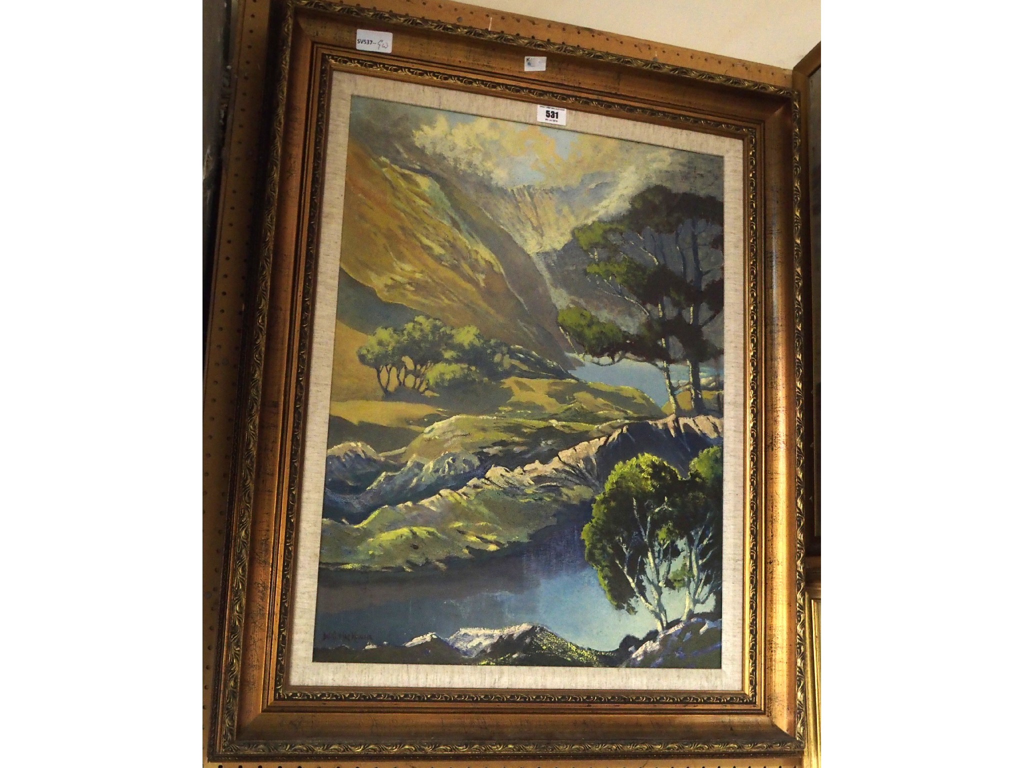 Appraisal: W G MACKENZIE Highland landscape signed oil on canvas