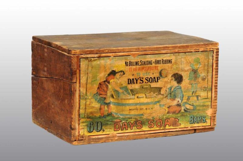 Appraisal: Day's Soap Crate Description Dated Original paper label on one