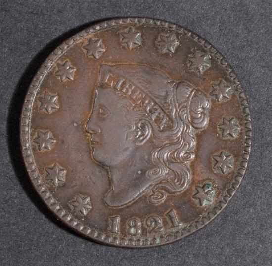 Appraisal: United States coronet type copper large cent EF- Estimate -