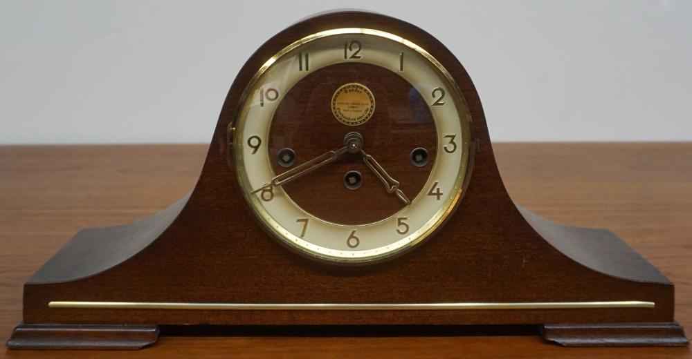 Appraisal: TANDER CLOCKMAKERS WALNUT MANTLE CLOCK H IN CM Tander Clockmakers