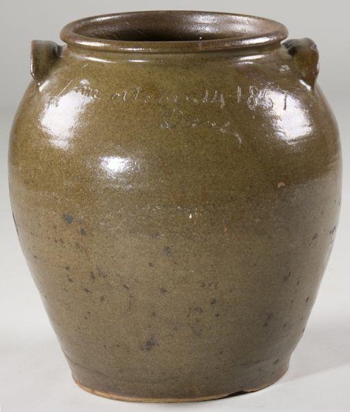 Appraisal: RARE Edgefield District Dave the Slave Jar gallon ovoid form