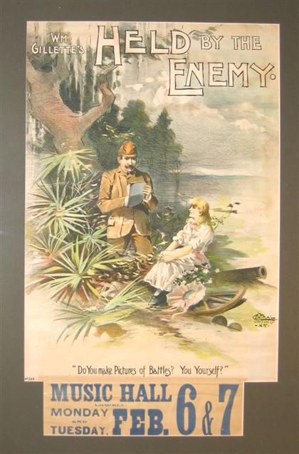 Appraisal: Lot Material Relating to The Actor William Gillette including Gillette