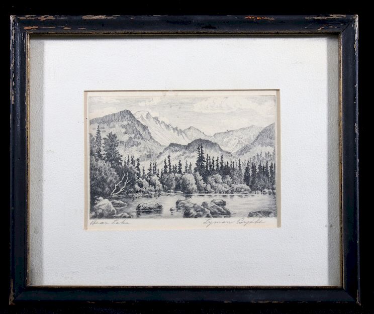 Appraisal: Lyman Byxbe Bear Lake Etching c Featured in this lot