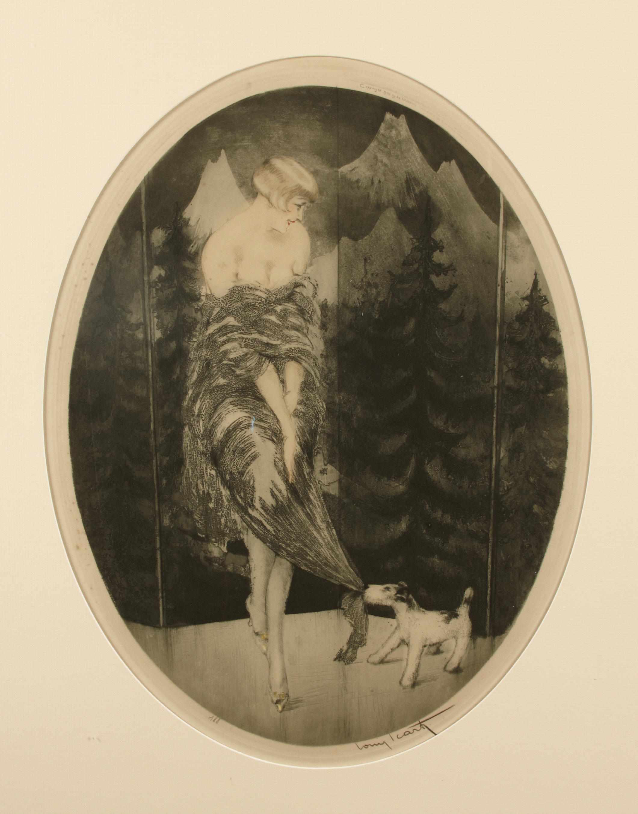 Appraisal: Louis Icart French - Impudence H C I Etching and