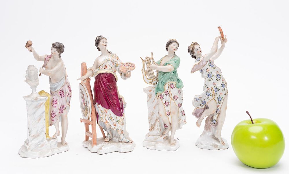 Appraisal: Four Samson Co Porcelain Muse Figurines th century Samson Edm