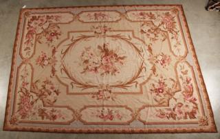 Appraisal: ' X ' NEEDLEPOINT AUBUSSON RUG ' X ' NEEDLEPOINT