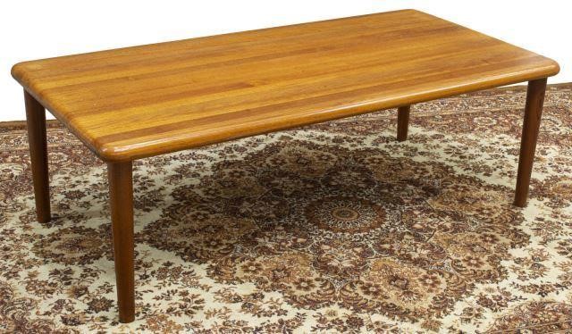 Appraisal: Danish mid-century modern teakwood coffee table c s having a