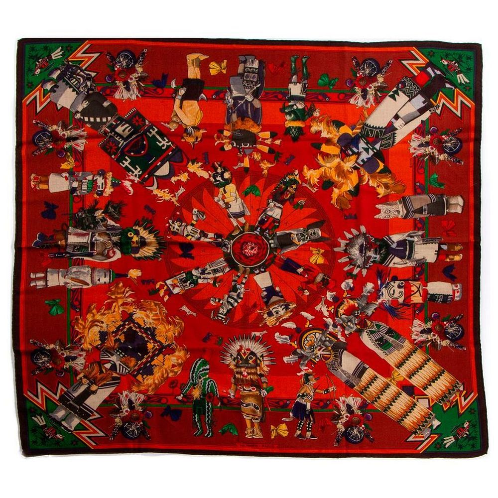 Appraisal: Hermes Cashmere Silk Blend Scarf Hermes Cashmere Silk Blend Scarf