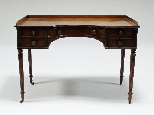 Appraisal: A Regency mahogany dressing table by Gillows the three-quarter galleried