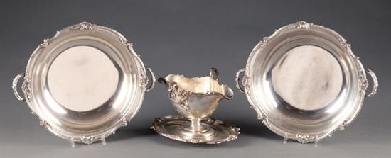 Appraisal: Group of Baroque Hungarian silver - Two vegetable bowls sauce