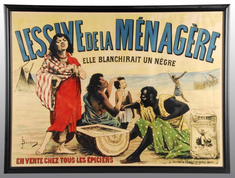 Appraisal: Paper Lessive dela Menagere Soap Poster Description European Condition Excellent