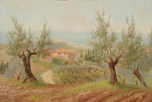 Appraisal: Anna Hornby British - Near Certaldo Tuscany signed and dated