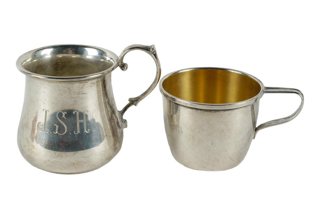 Appraisal: TWO AMERICAN STERLING CHILD'S CUPSeach marked Sterling the first S