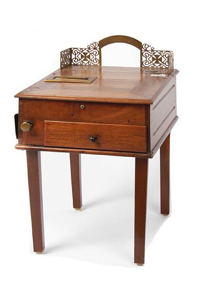 Appraisal: An American cash register mounted as an end table An