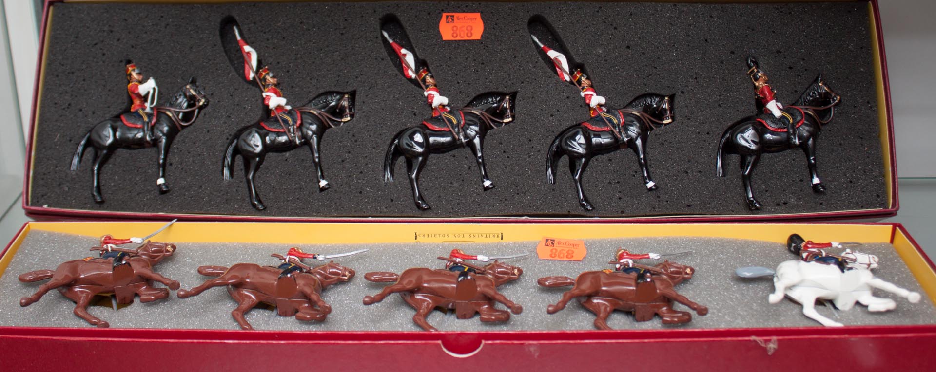 Appraisal: Two Britains boxed cavalry sets including five th lancers and