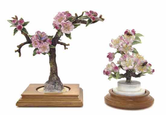 Appraisal: A Pair of Royal Worcester Dorothy Doughty Apple Blossom Sprays