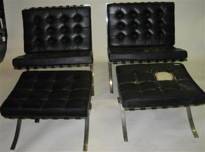 Appraisal: LUDWIG MIES VAN DER ROHE german - Pair of Barcelona