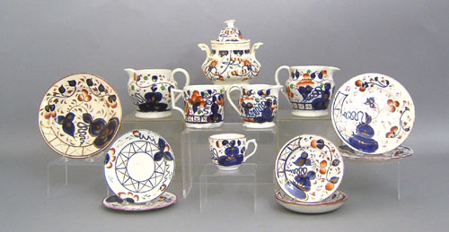 Appraisal: Group of Gaudy Welsh porcelain late th c