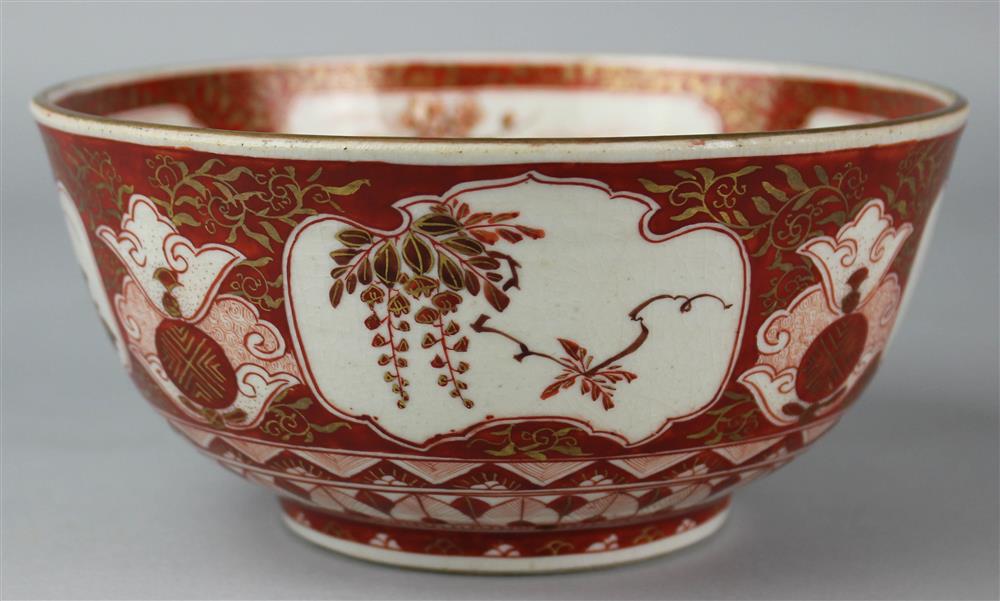 Appraisal: JAPANESE KUTANI BOWL SIGNED KUTANI MEIJI PERIOD TH CENTURY the