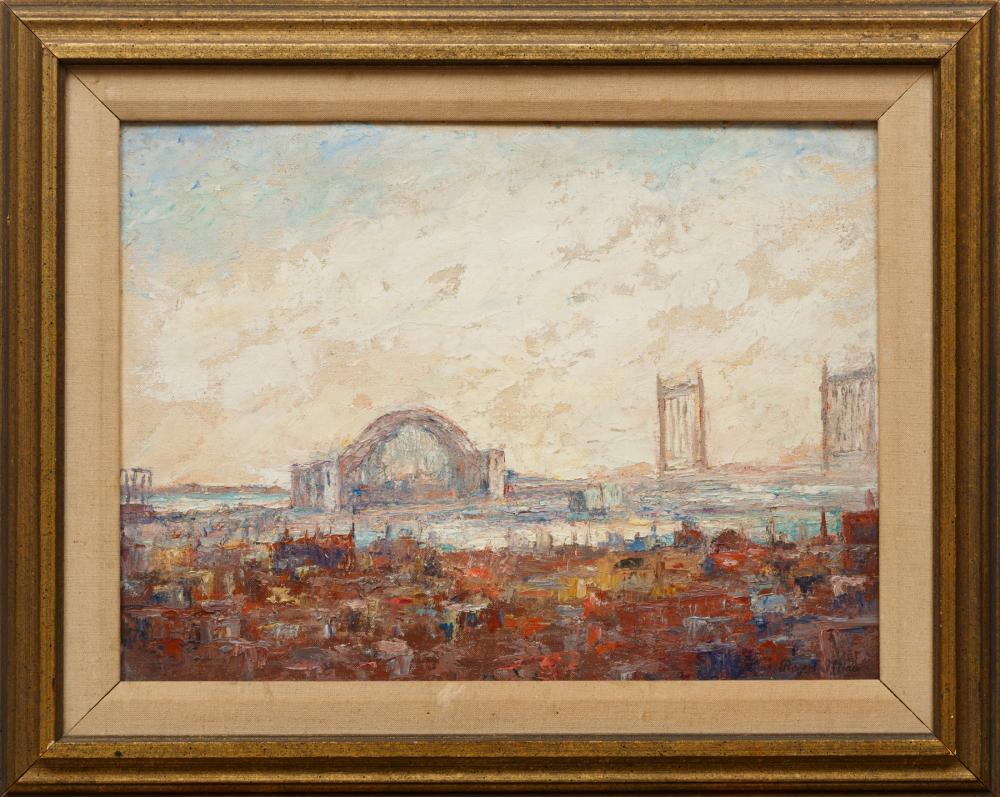 Appraisal: Ann Rogers Minor American Connecticut - Whitestone Bridge oil on