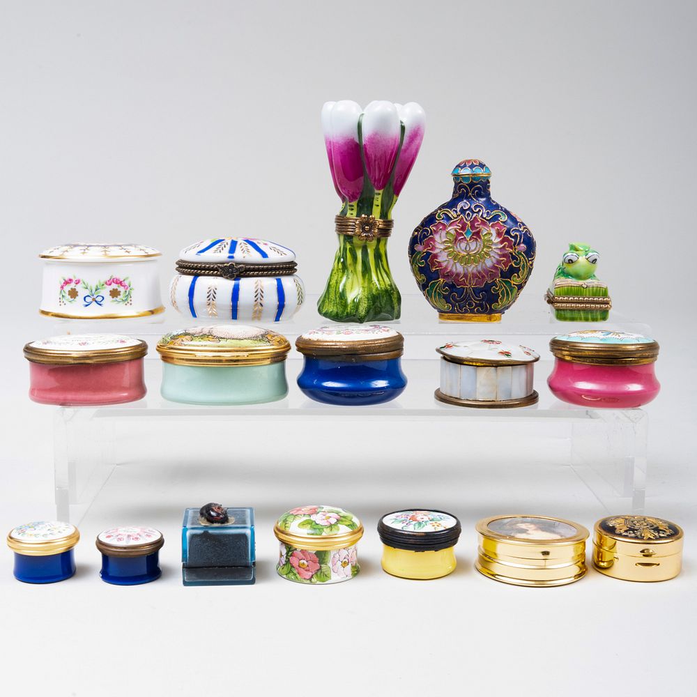 Appraisal: Group of Porcelain and Enamel Articles of Recent Manufacture The