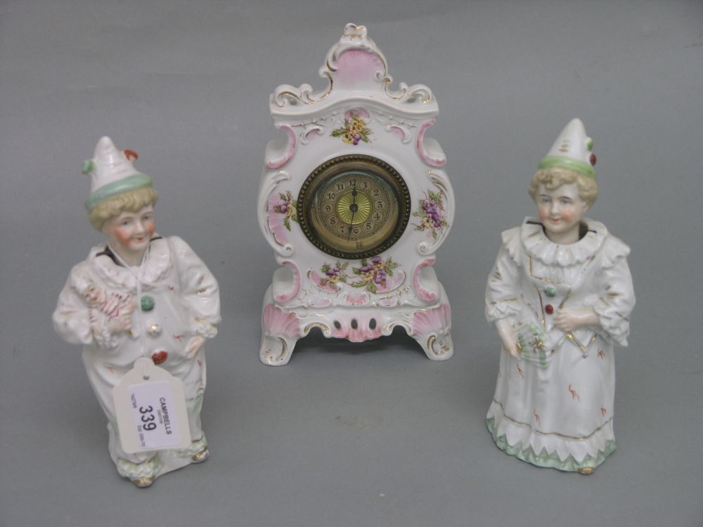 Appraisal: A pair of late th century porcelain figures with nodding