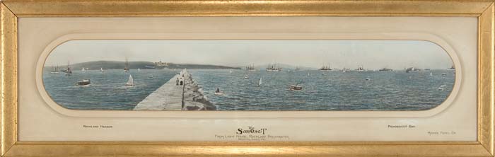 Appraisal: SENSATIONAL FRAMED HAND TINTED PHOTOGRAPH OF THE SAMOSET RESORT A