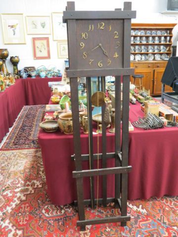 Appraisal: Arts Crafts Mission Oak Floor Clock oak tall currently working