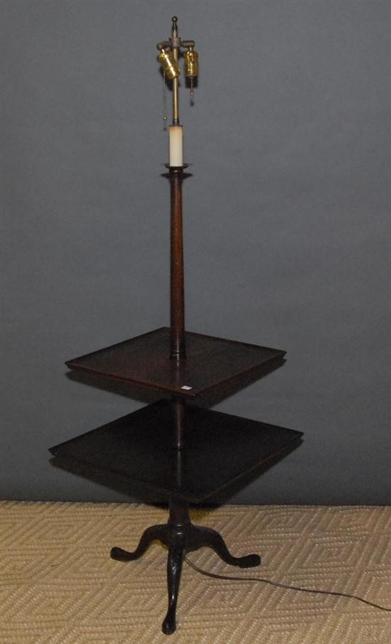 Appraisal: TWO TIERED LAMP TABLE