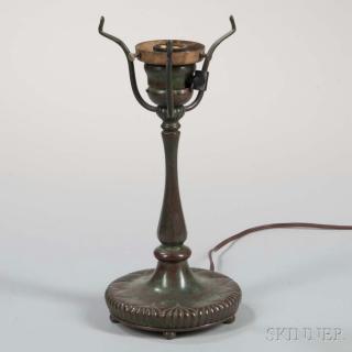 Appraisal: Tiffany Studios Lamp Base Bronze New York c Single socket