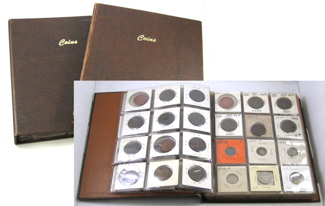 Appraisal: U S TYPE COIN COLLECTION IN TWO ALBUMS Album coins