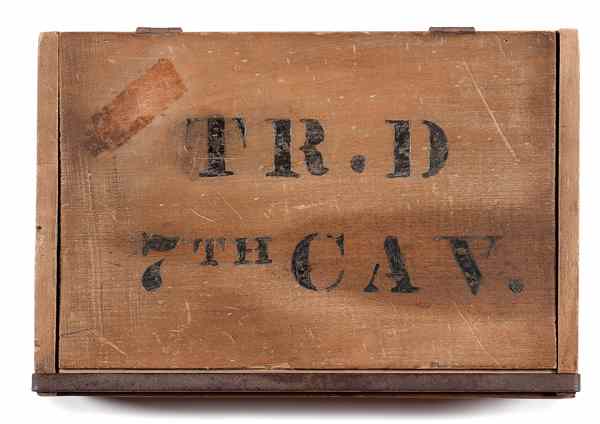 Appraisal: Edward S Godfrey's th Cavalry Cigar Box Machine dovetailed poplar