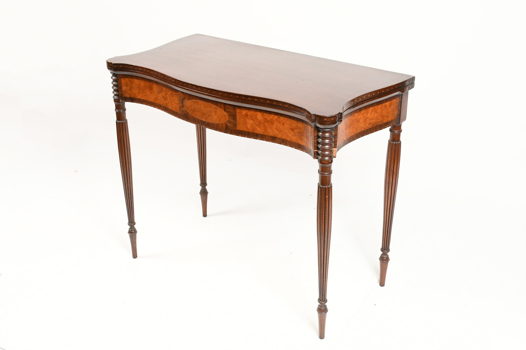 Appraisal: INLAID SHERATON GAME TABLE Period Game Table with Beautifully Inlaid