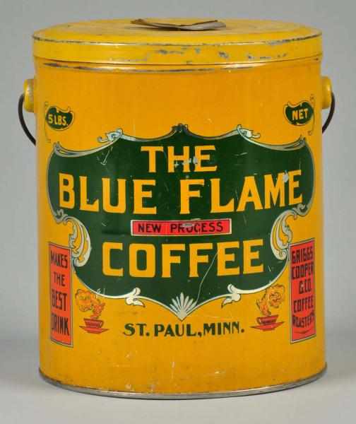 Appraisal: The Blue Flame -Pound Coffee Tin Description Minor paint flakes