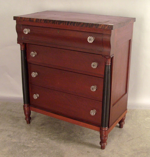 Appraisal: Empire cherry chest of drawers h w