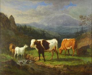 Appraisal: Painting Victor de Graily Victor de Graily French - Cattle