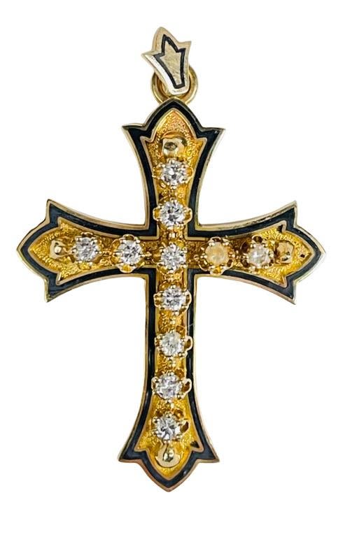 Appraisal: k Gold Diamond Cross Pendant Diamonds weigh ct total Weight