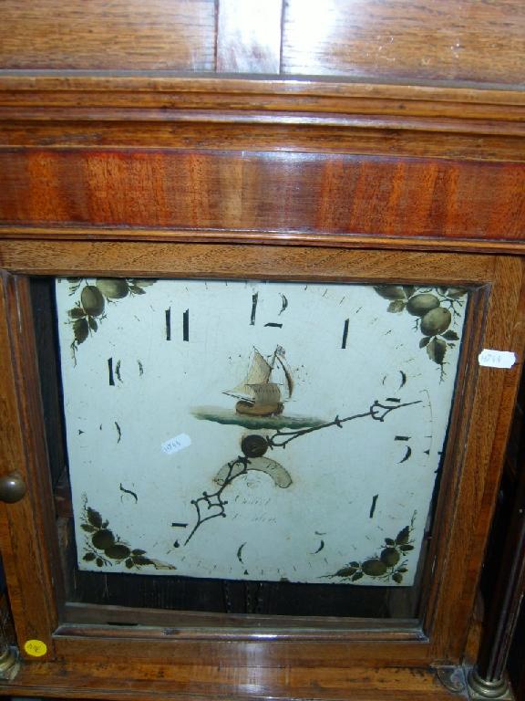 Appraisal: An early th century oak cottage longcase clock of simple