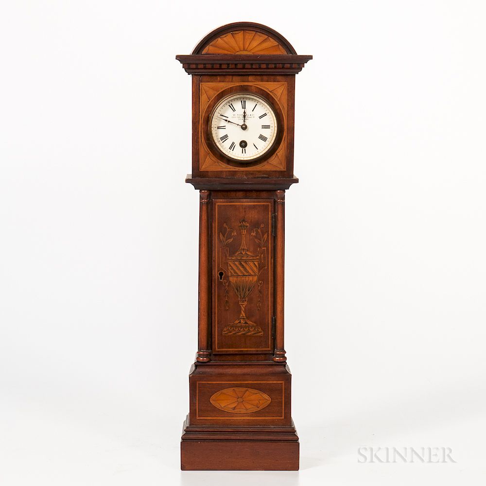 Appraisal: Miniature Inlaid English Long-case Clock Miniature Inlaid English Long-case Clock