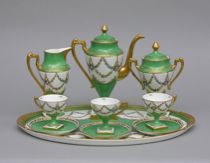 Appraisal: Limoges Coffee Service Set includes three cups three saucers sugar