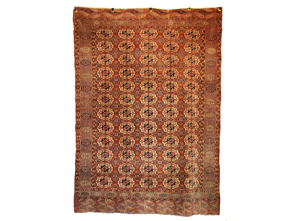 Appraisal: Antique Turkoman Tekke small carpet circa