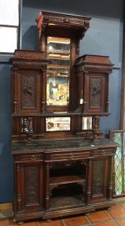 Appraisal: Continental Renaissance style walnut sideboard Continental Renaissance style walnut sideboard