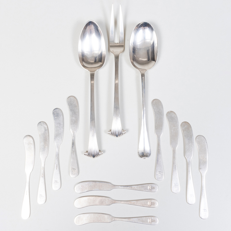 Appraisal: Group of American Silver Serving Wares Comprising An Alan Stone