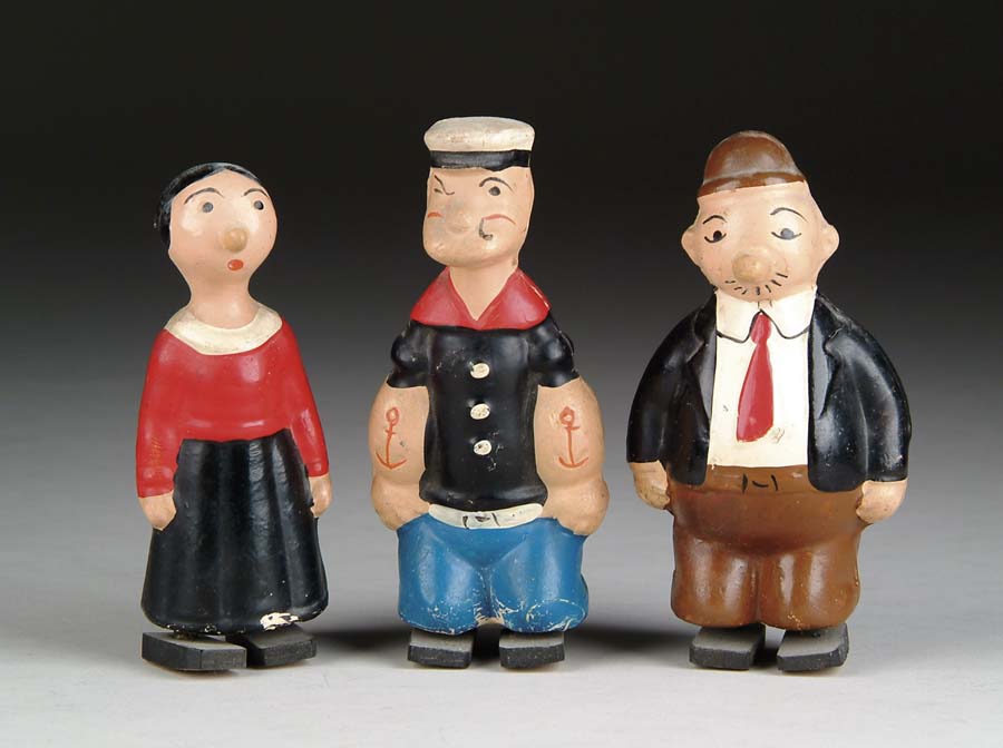 Appraisal: LOT OF THREE EARLY POPEYE WALKERS U S A Copyright