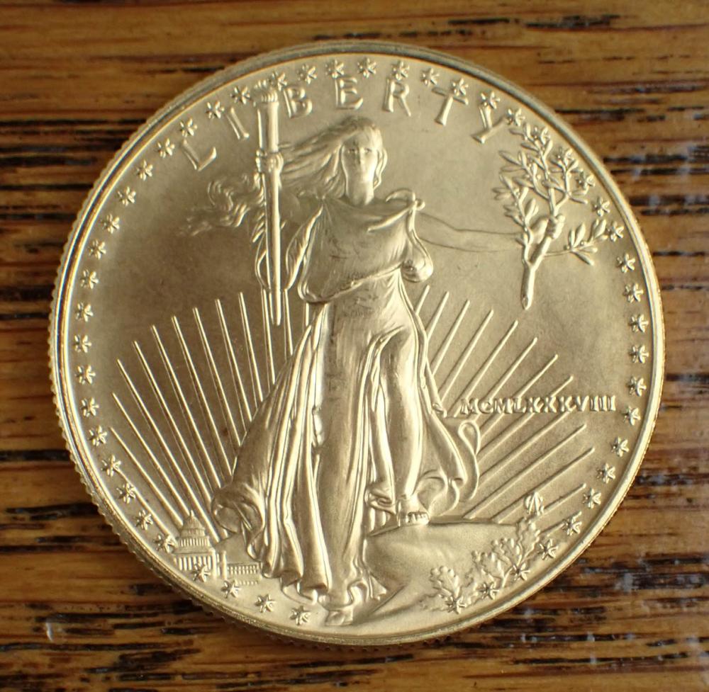 Appraisal: AMERICAN EAGLE GOLD COIN one troy ounce size denomination fine